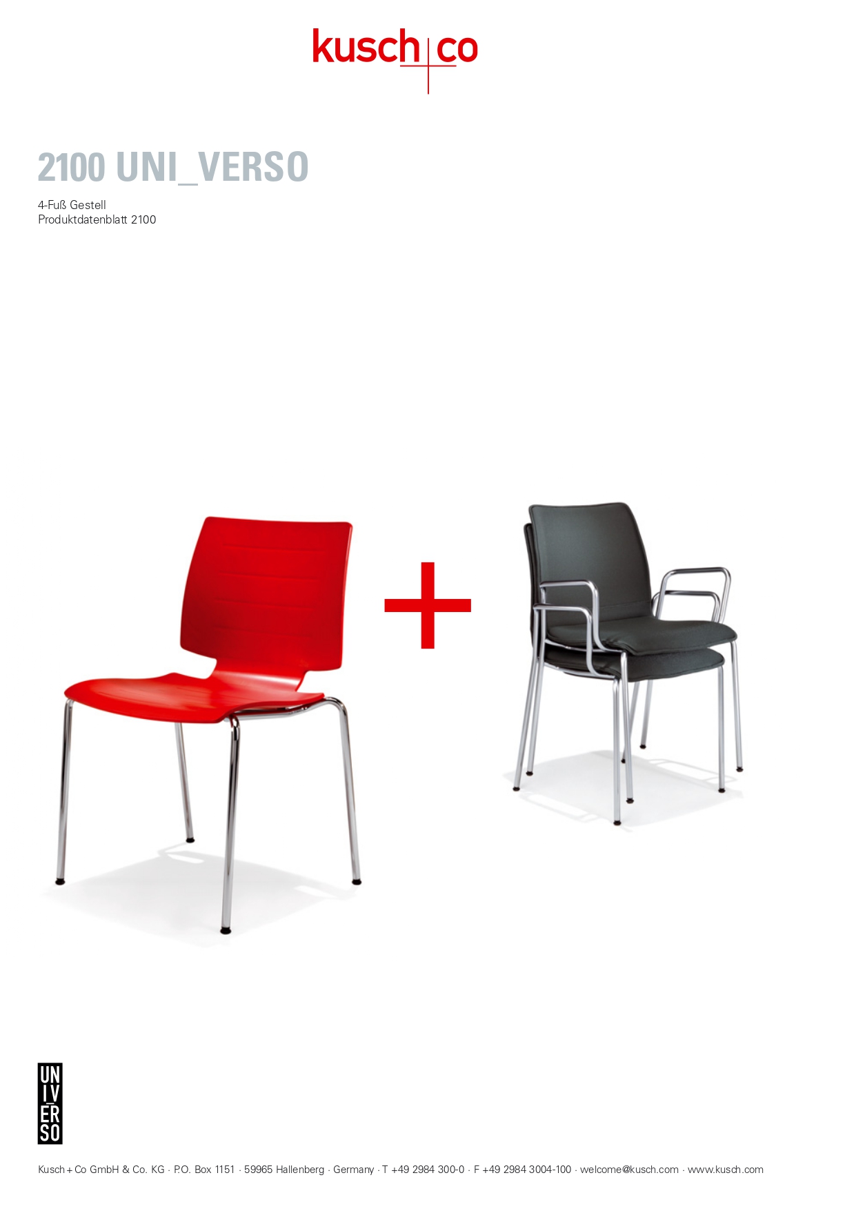 Sitzm&ouml;belprogramm Uni_Vverso preisgekr&ouml;nt by Kusch+Co